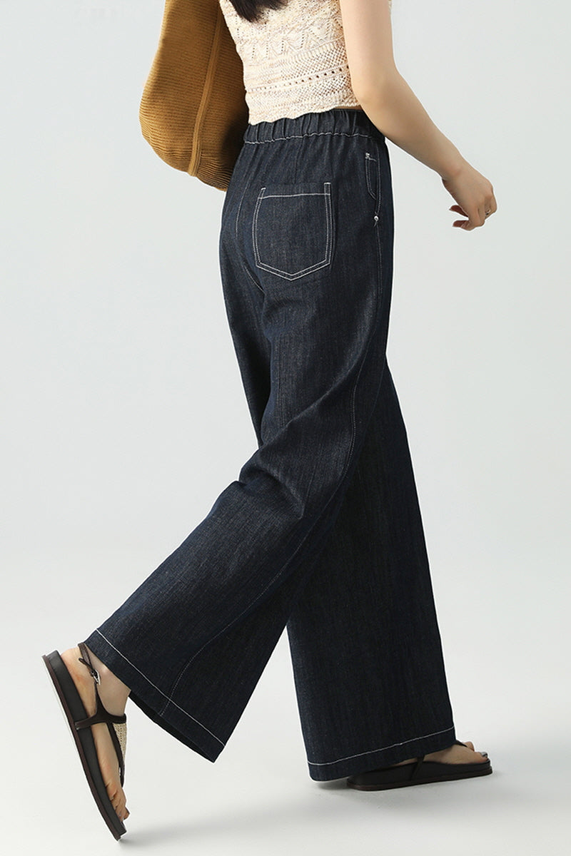 Dark Indigo Wide Pants