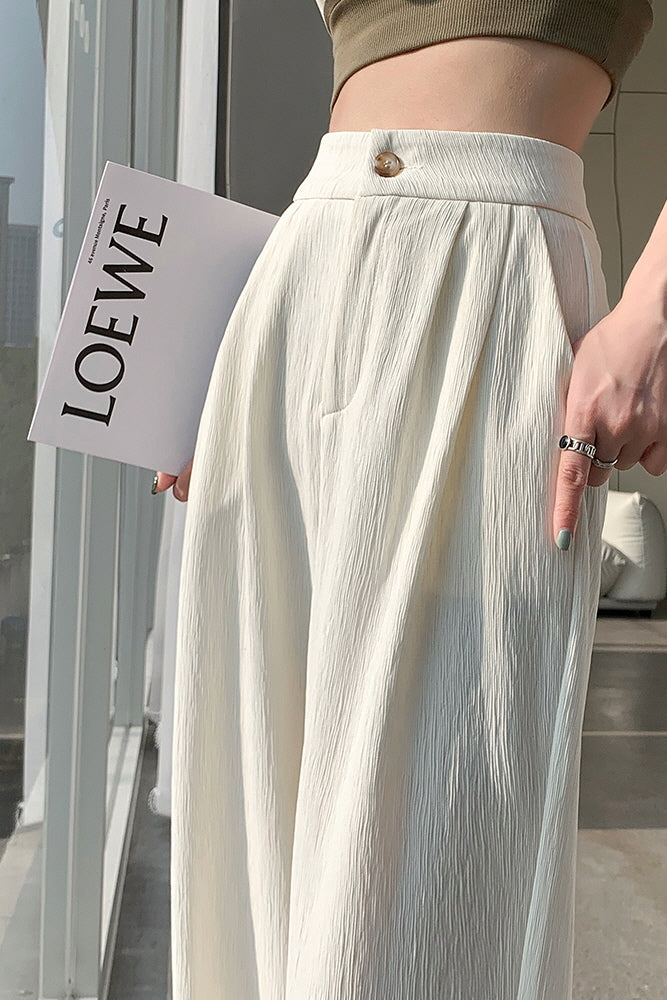 White Ice Airy Wide Pants