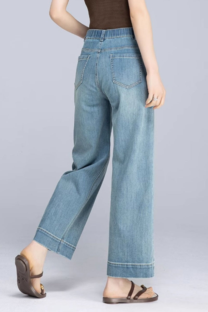 Sky Wash Airy Wide Denim
