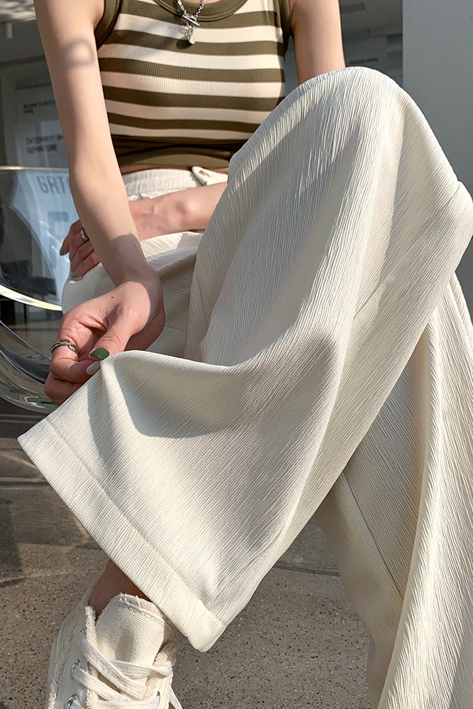 White Ice Airy Wide Pants
