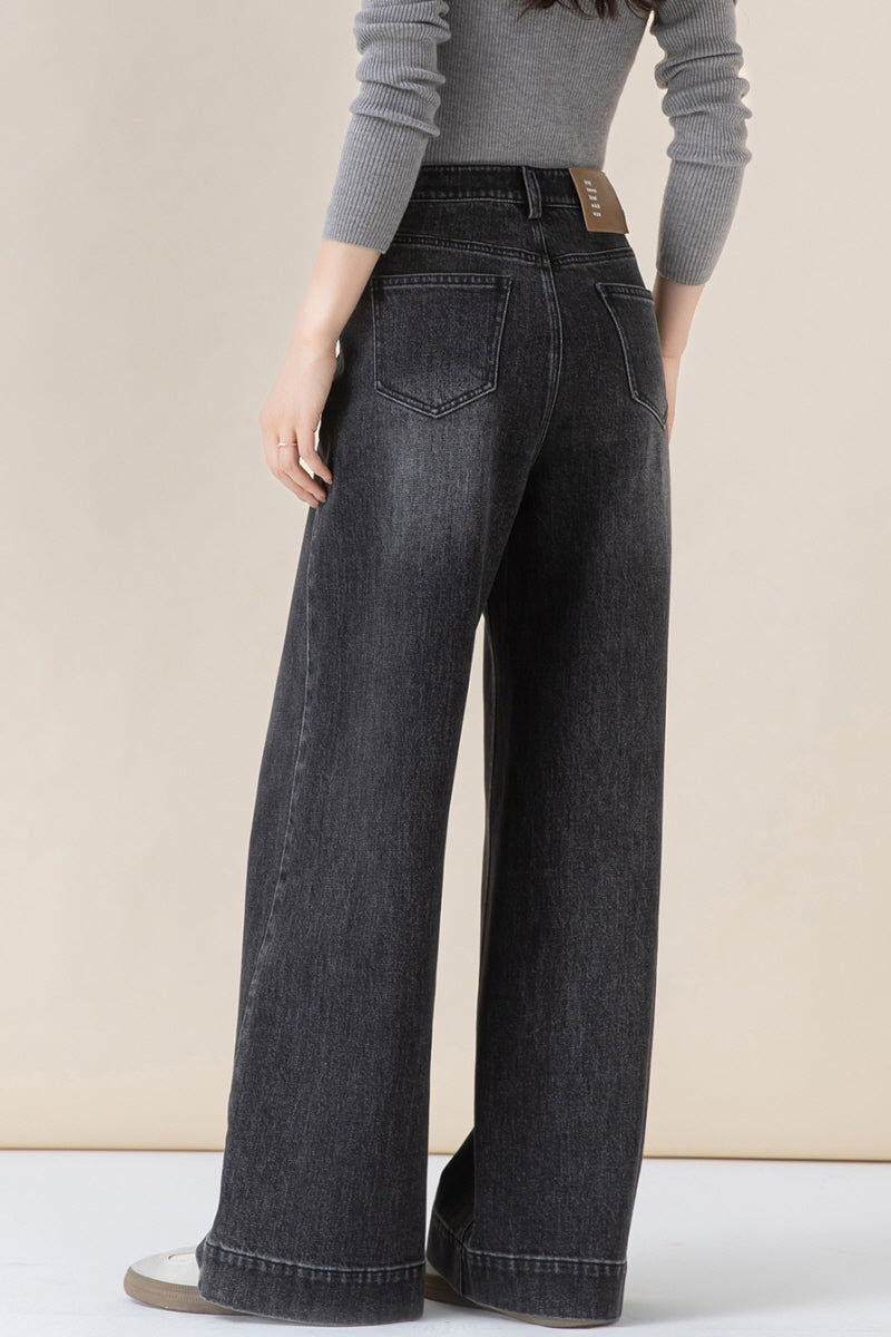 Charcoal Black Wide Pants