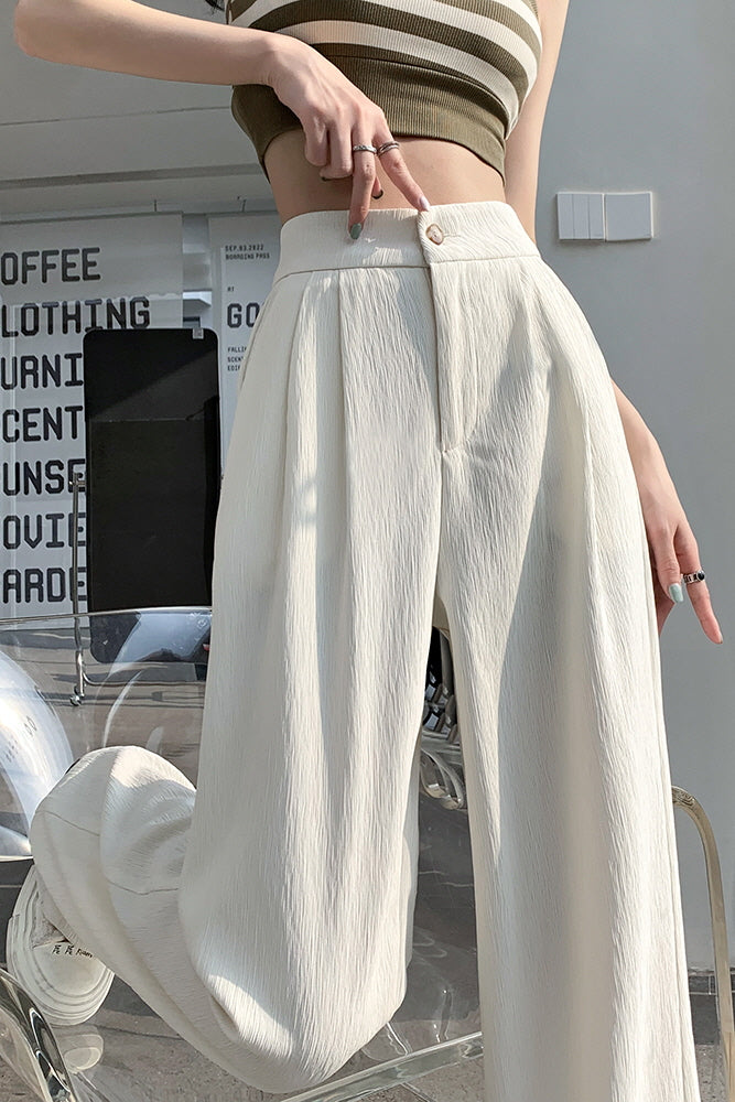 White Ice Airy Wide Pants