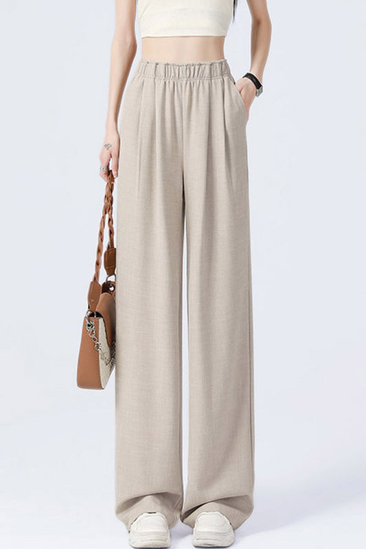 Oat Beige Airy Wide Pants