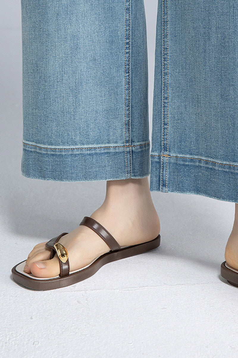 Sky Wash Airy Wide Denim