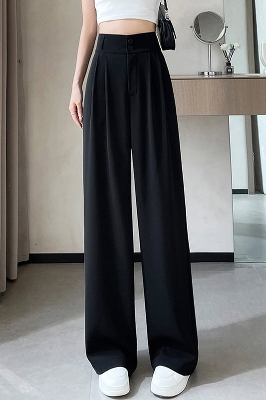 Cloud Black Airy Wide Pants