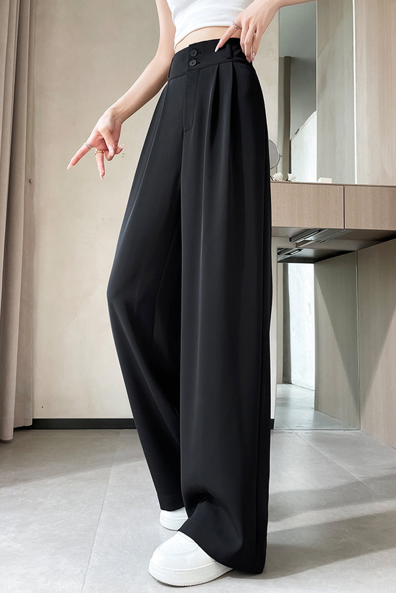 Cloud Black Airy Wide Pants