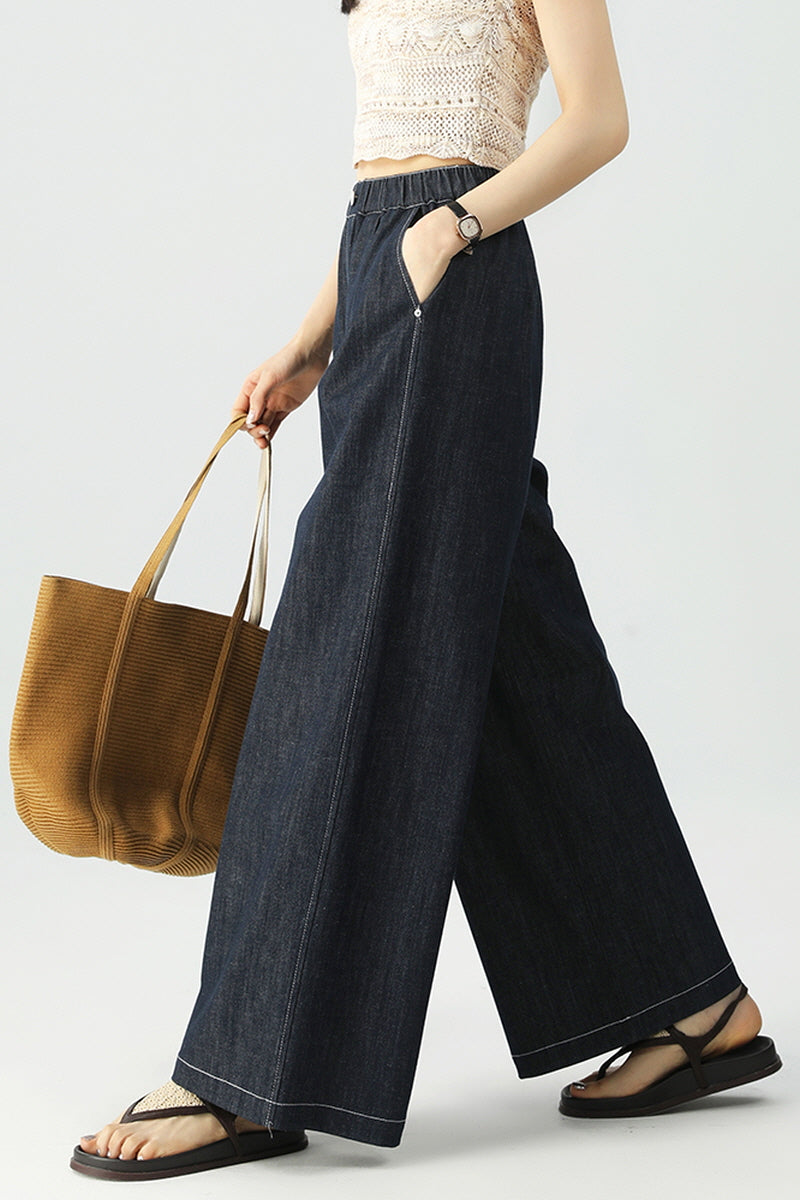 Dark Indigo Wide Pants