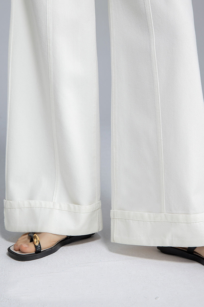 White Wide Pants