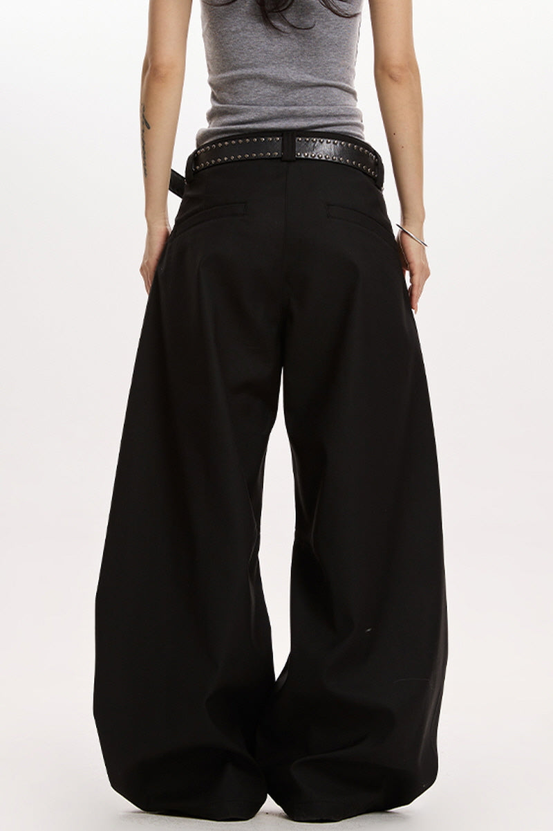 Deep Black Curve Pants