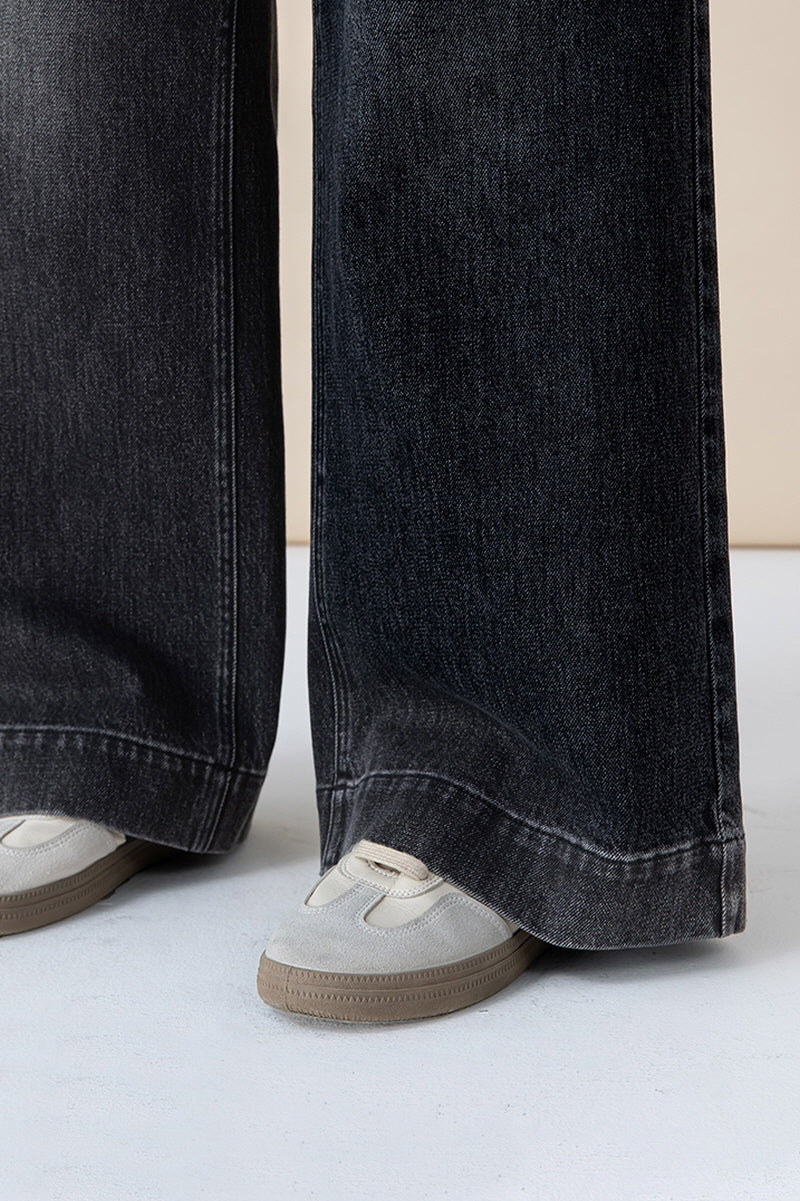 Charcoal Black Wide Pants