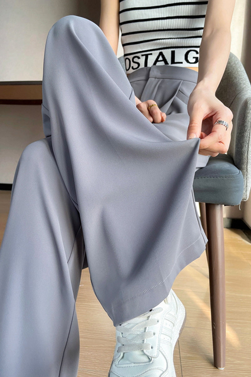 Mist Gray Airy Wide Pants