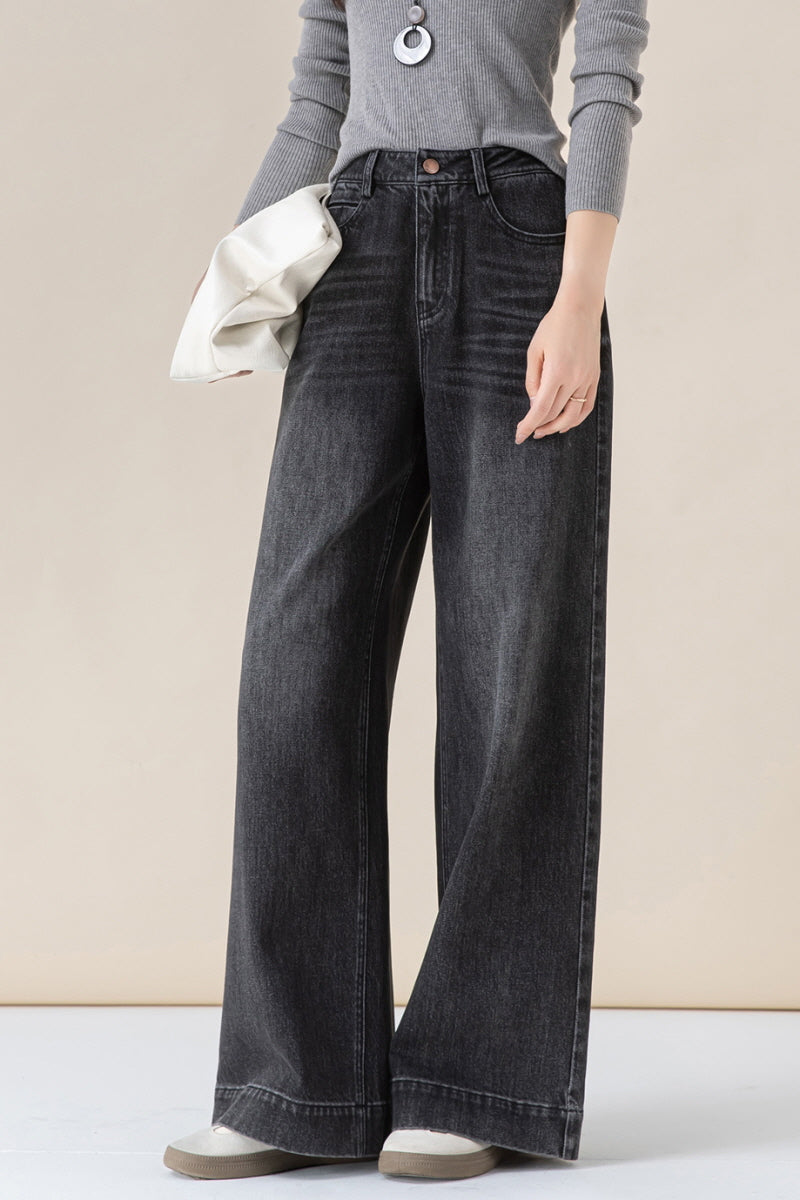 Charcoal Black Wide Pants