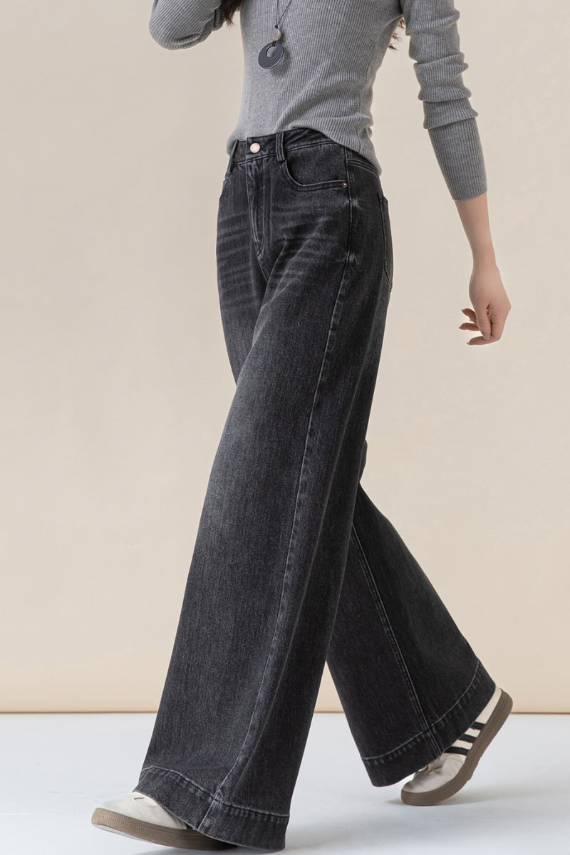 Charcoal Black Wide Pants