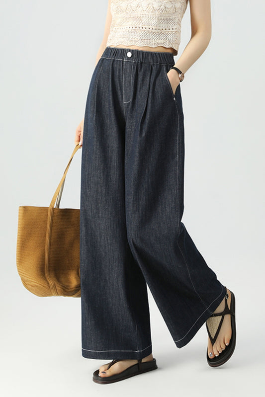 Dark Indigo Wide Pants