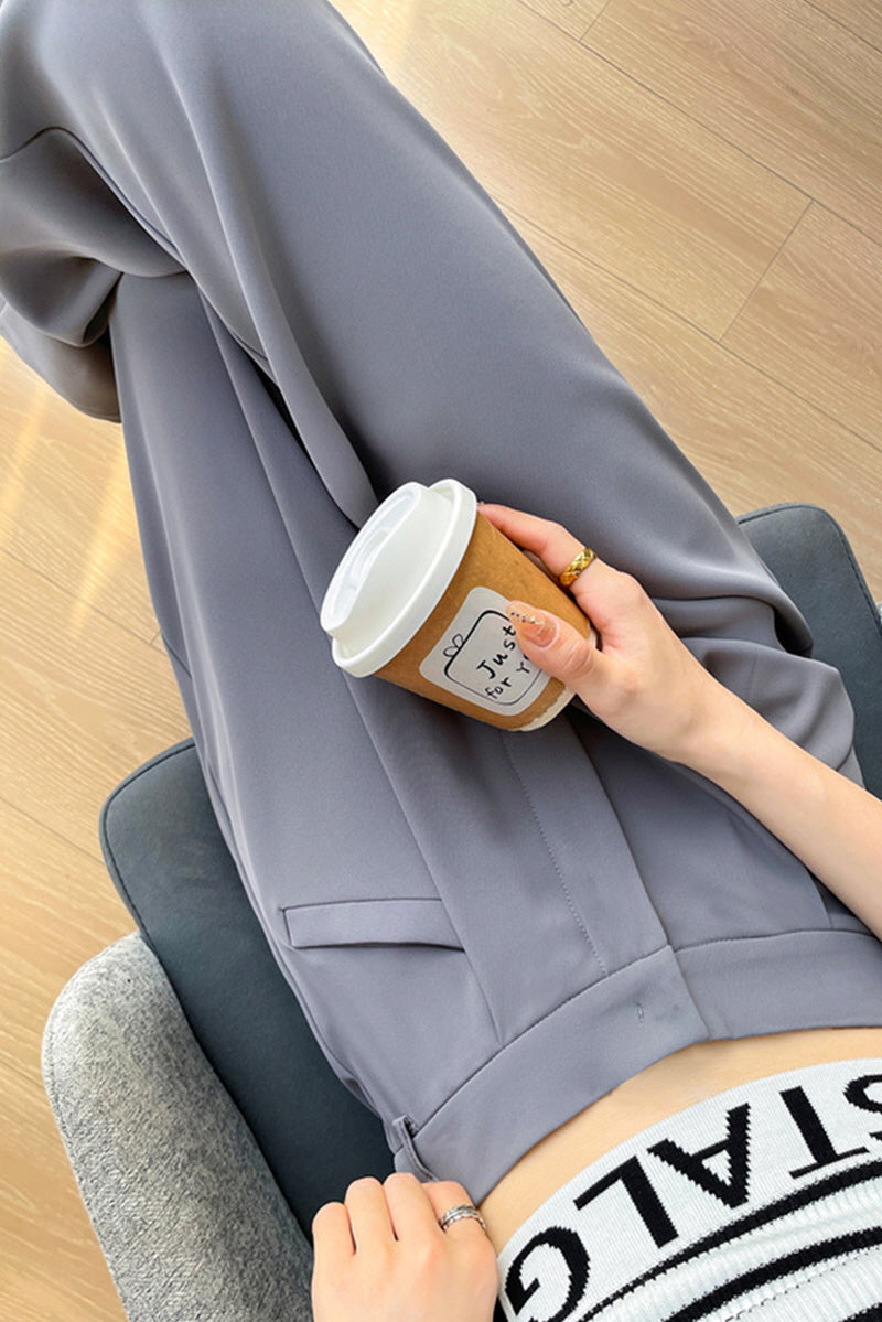 Mist Gray Airy Wide Pants