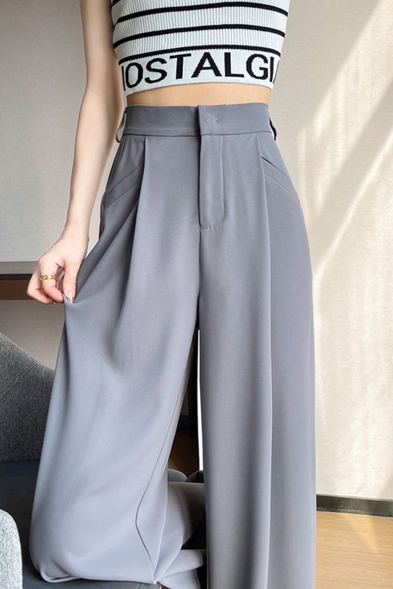 Mist Gray Airy Wide Pants