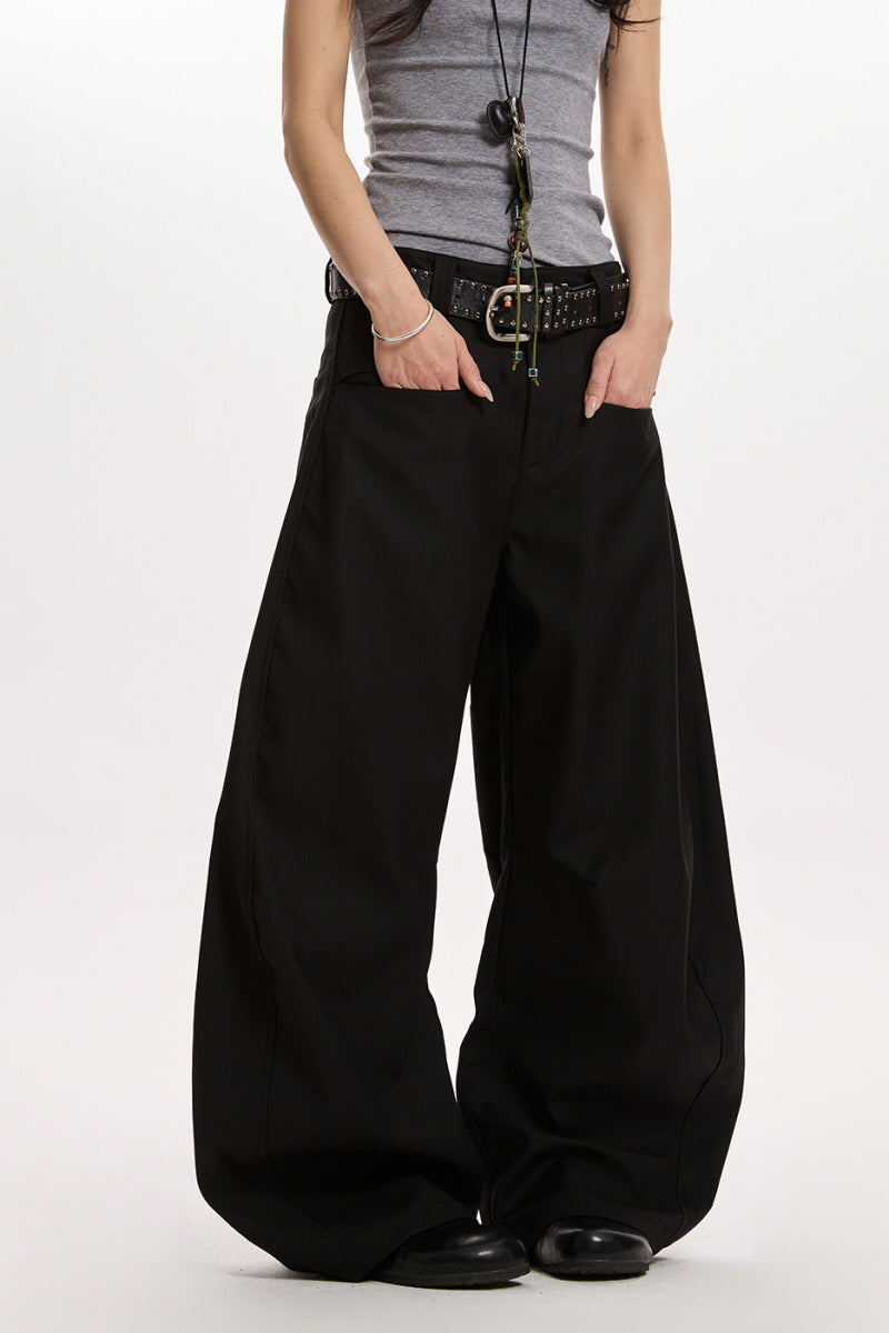 Deep Black Curve Pants