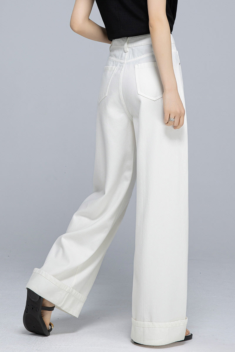 White Wide Pants