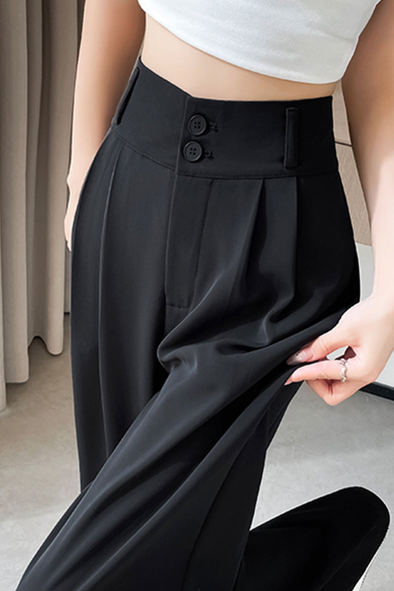 Cloud Black Airy Wide Pants