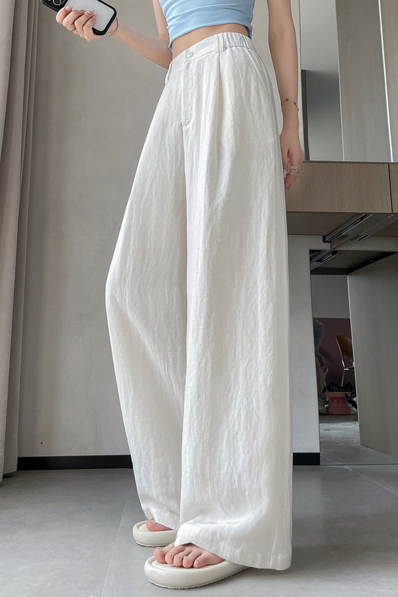 White Ice Wave Wide Pants